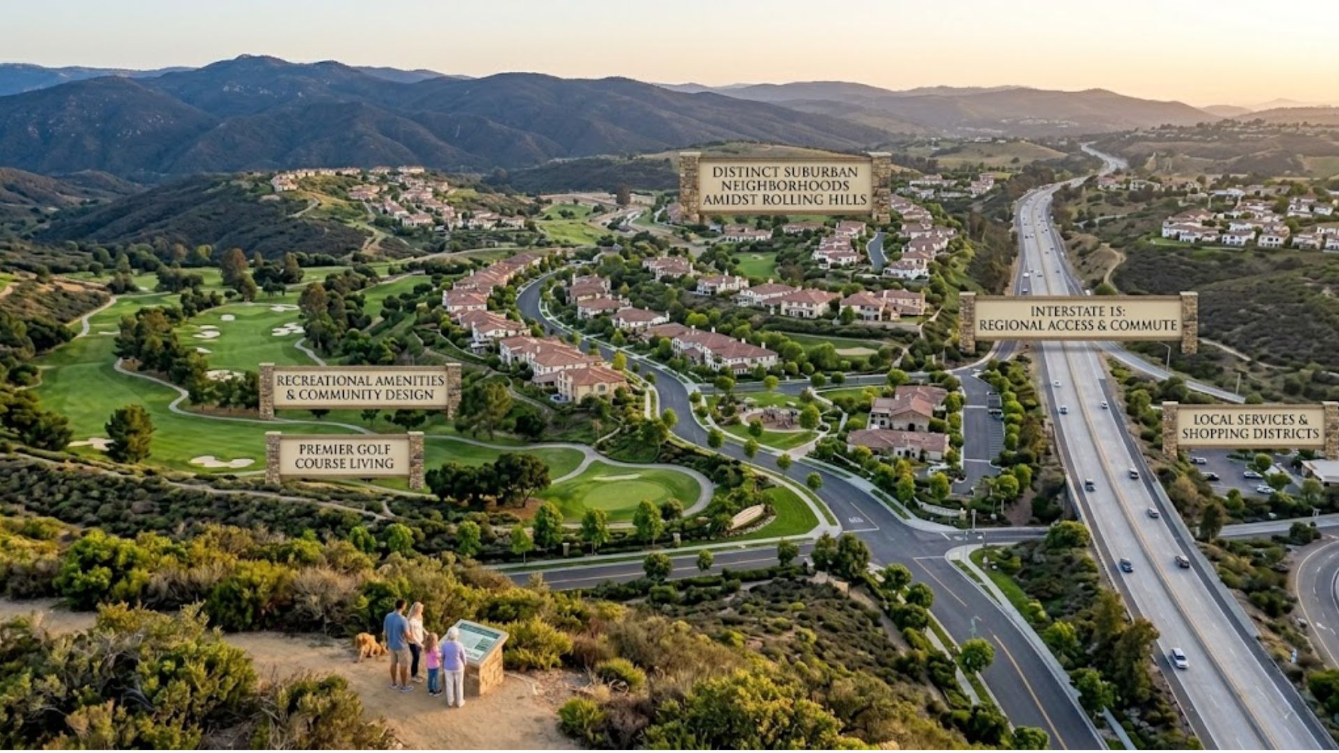 How is Rancho Bernardo structured geographically?