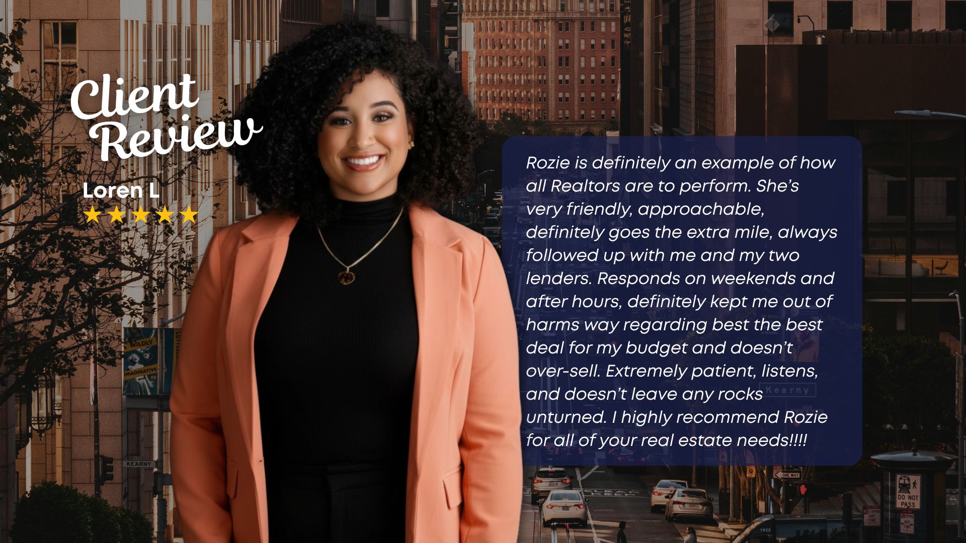Inside the 5-Star Experience: Loren L. Praises Rozie Valerio’s Exceptional Realtor Performance